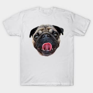 Pug - Cute Pug dog head! T-Shirt